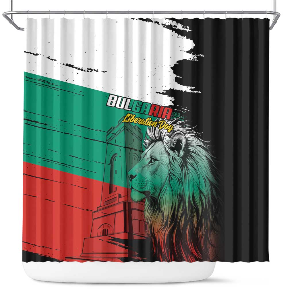 Bulgaria Liberation Day Shower Curtain Bulgarian Lion National Pride Patriotic