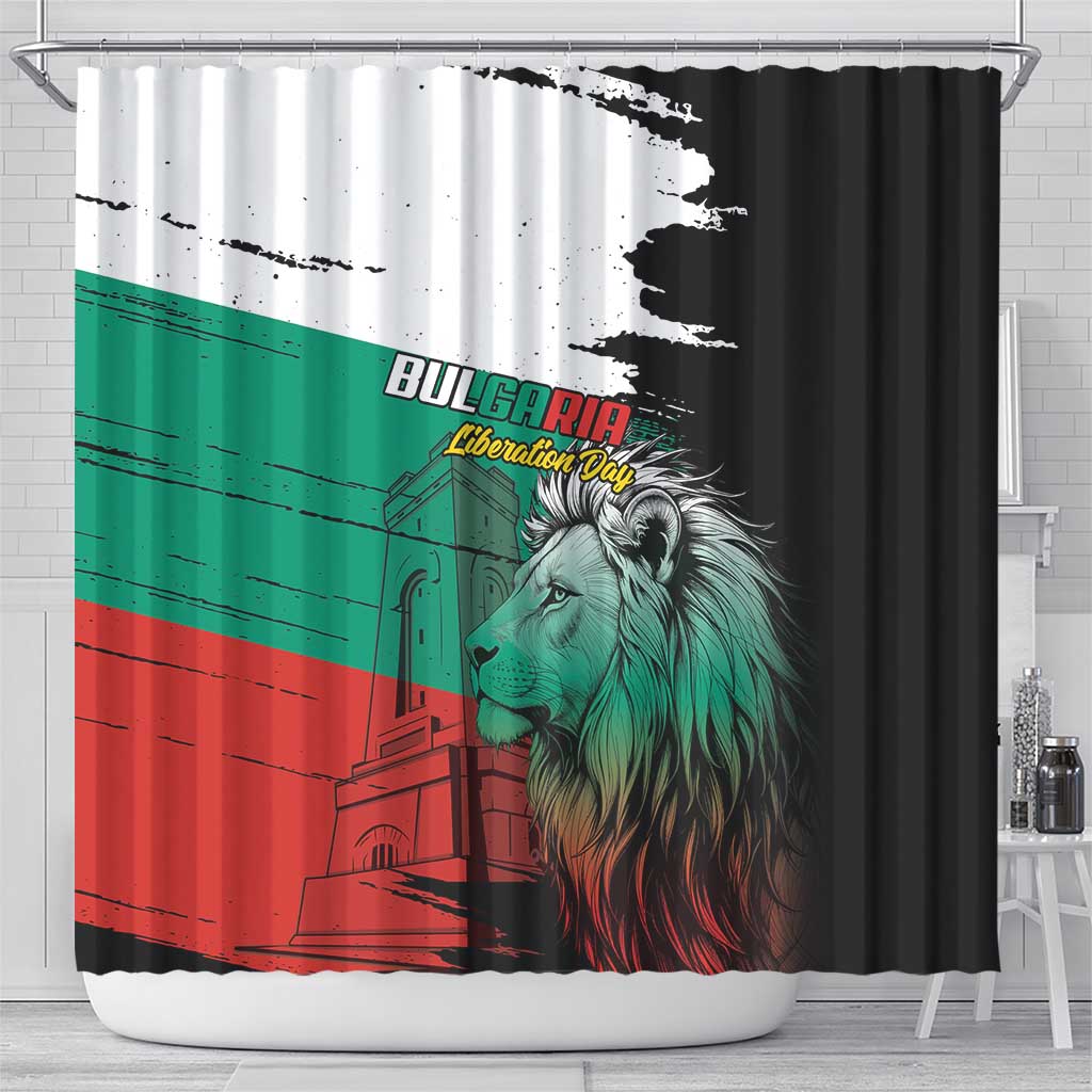 Bulgaria Liberation Day Shower Curtain Bulgarian Lion National Pride Patriotic