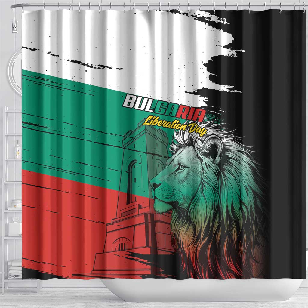 Bulgaria Liberation Day Shower Curtain Bulgarian Lion National Pride Patriotic