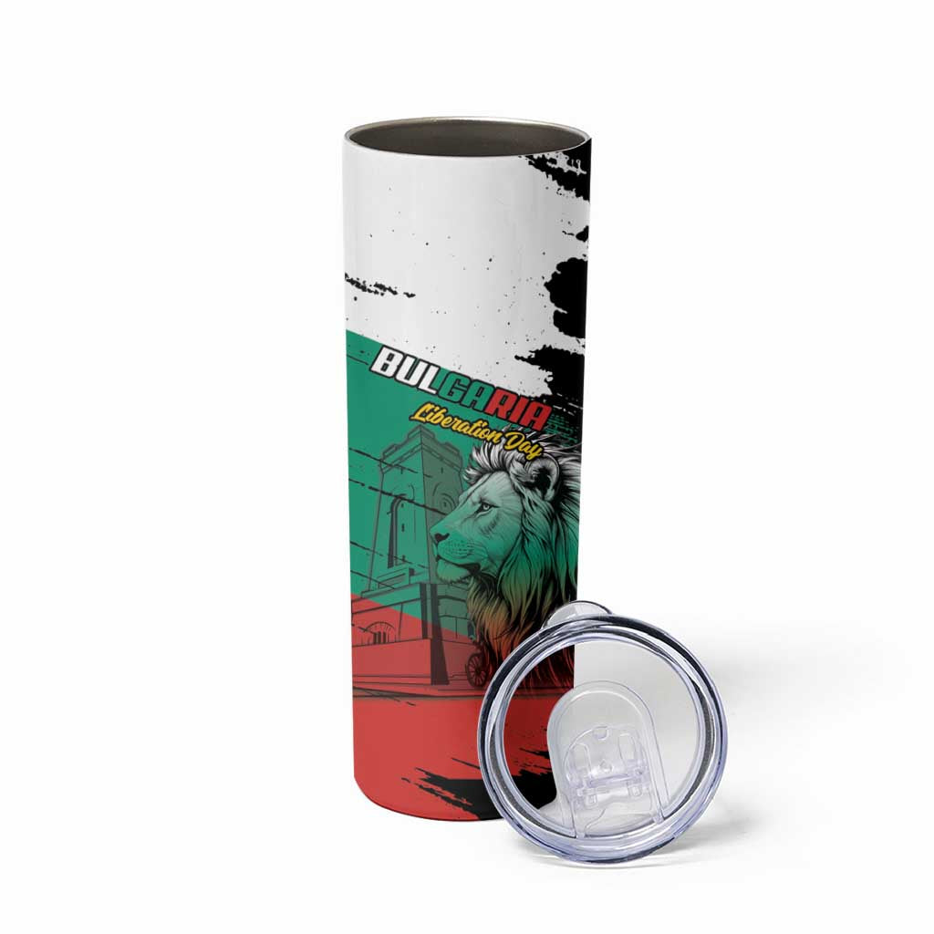 Bulgaria Liberation Day Personalized Skinny Tumbler Bulgarian Lion National Pride Patriotic
