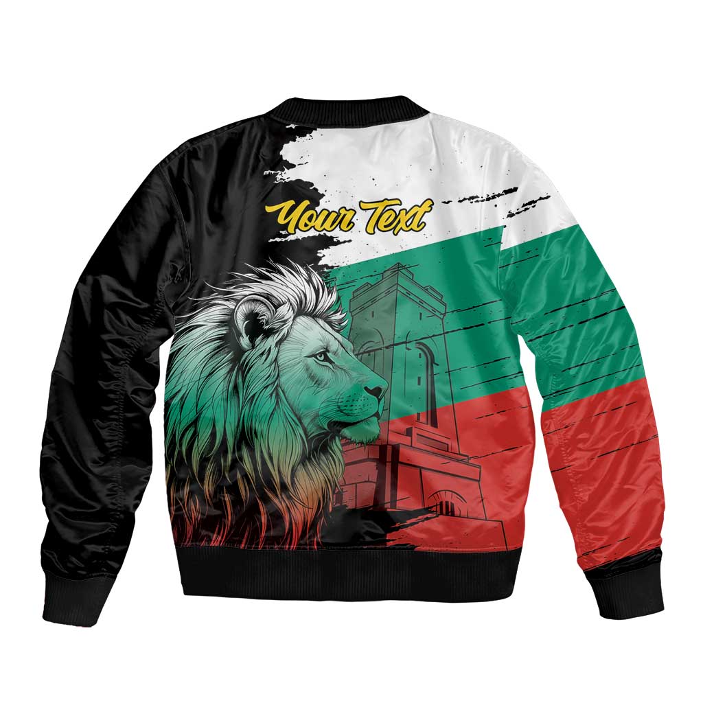 Bulgaria Liberation Day Personalized Sleeve Zip Bomber Jacket Bulgarian Lion National Pride Patriotic