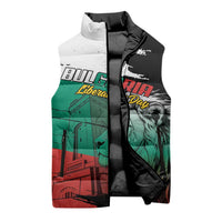 Bulgaria Liberation Day Personalized Sleeveless Puffer Jacket Bulgarian Lion National Pride Patriotic