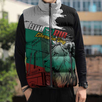 Bulgaria Liberation Day Personalized Sleeveless Puffer Jacket Bulgarian Lion National Pride Patriotic