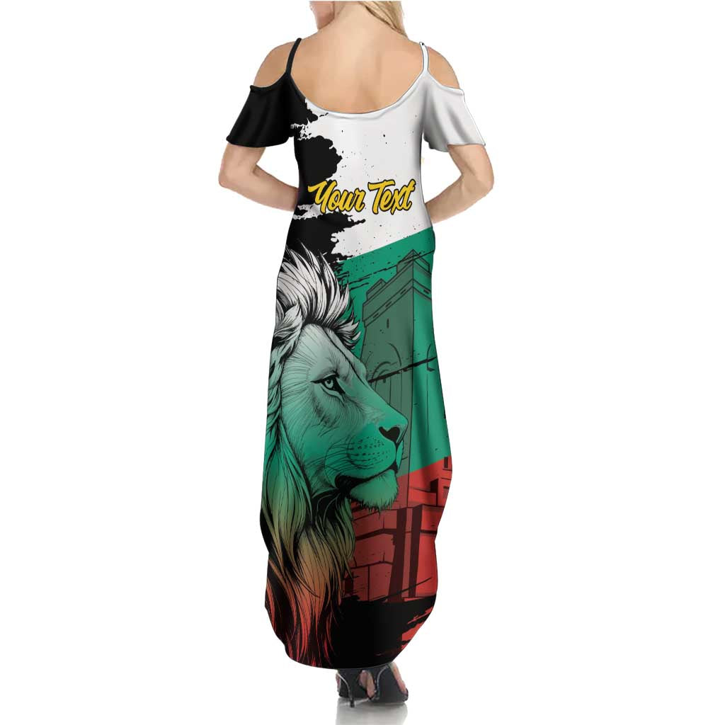 Bulgaria Liberation Day Personalized Summer Maxi Dress Bulgarian Lion National Pride Patriotic