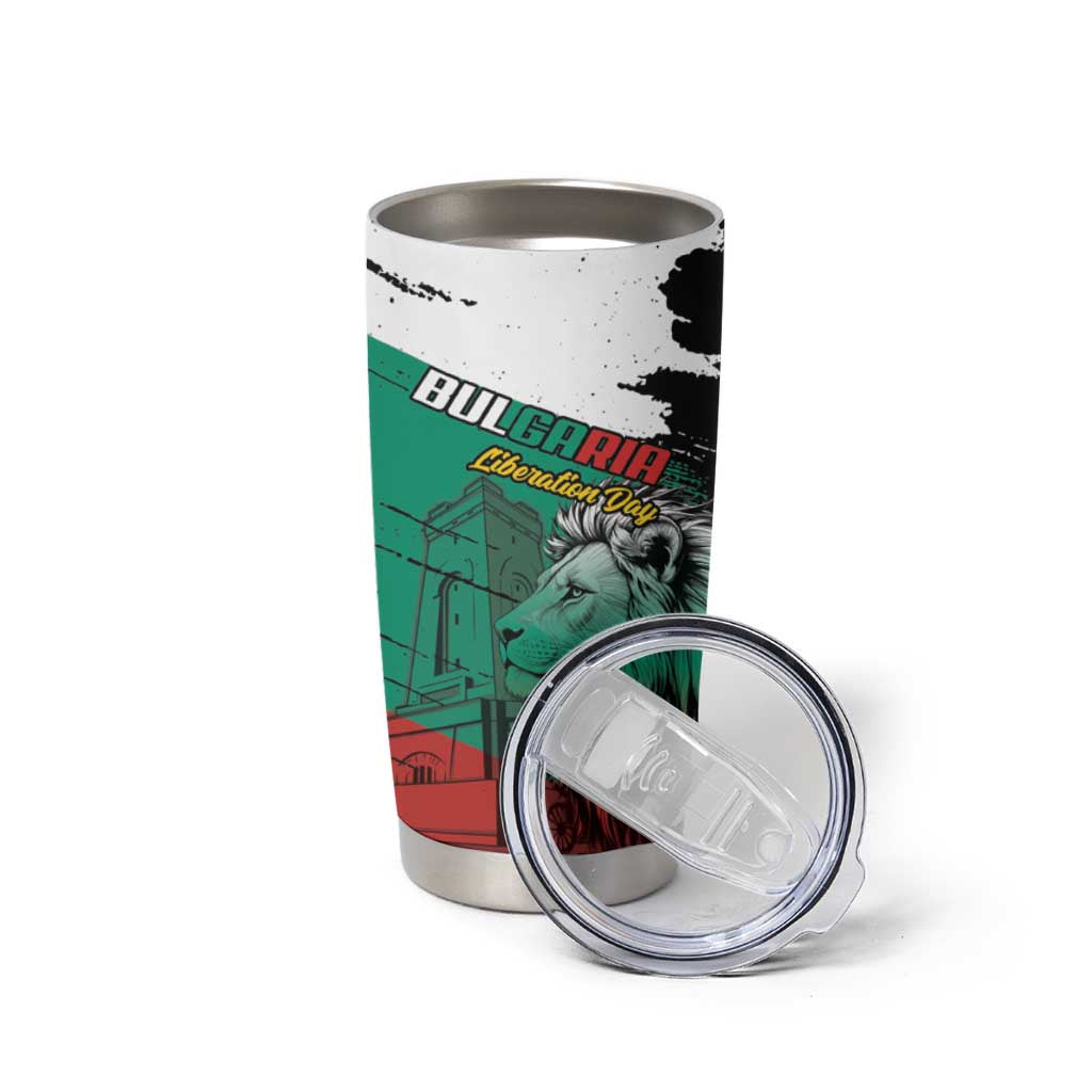 Bulgaria Liberation Day Personalized Tumbler Cup Bulgarian Lion National Pride Patriotic