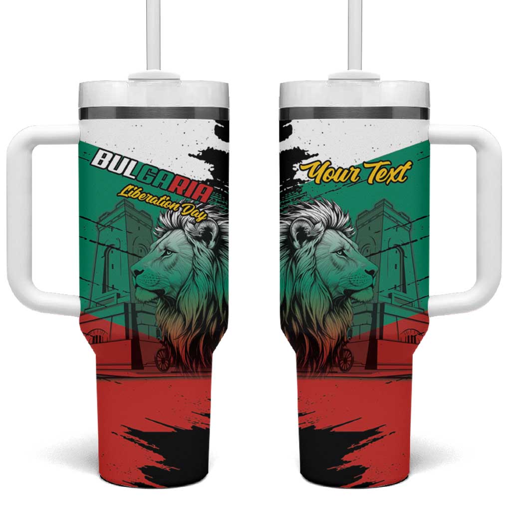 Bulgaria Liberation Day Personalized Tumbler With Handle Bulgarian Lion National Pride Patriotic