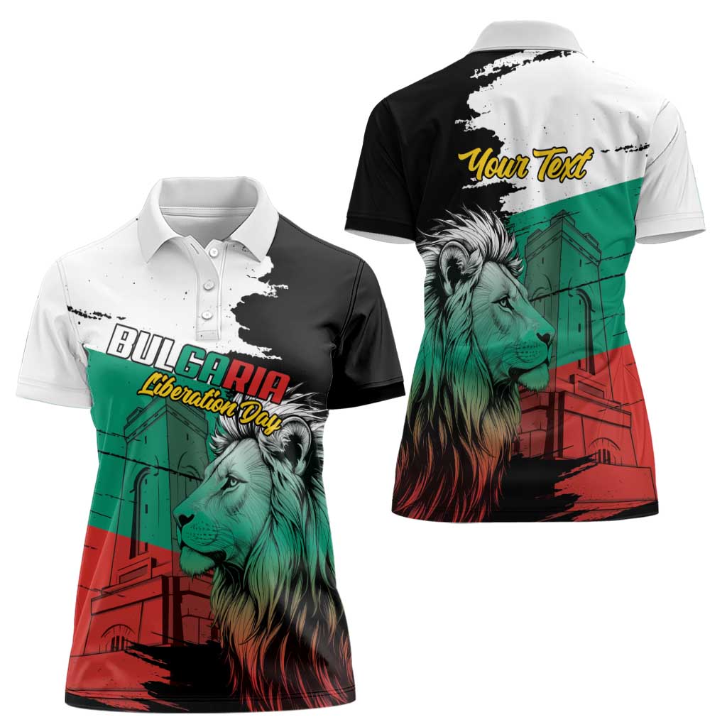 Bulgaria Liberation Day Personalized Women Polo Shirt Bulgarian Lion National Pride Patriotic