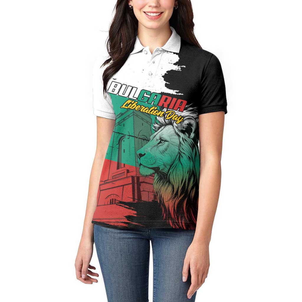 Bulgaria Liberation Day Personalized Women Polo Shirt Bulgarian Lion National Pride Patriotic