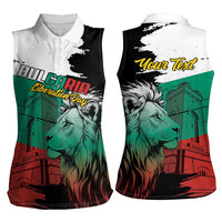 Bulgaria Liberation Day Personalized Women Sleeveless Polo Shirt Bulgarian Lion National Pride Patriotic