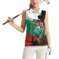 Bulgaria Liberation Day Personalized Women Sleeveless Polo Shirt Bulgarian Lion National Pride Patriotic
