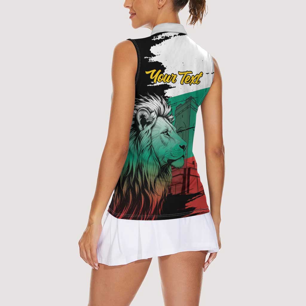 Bulgaria Liberation Day Personalized Women Sleeveless Polo Shirt Bulgarian Lion National Pride Patriotic