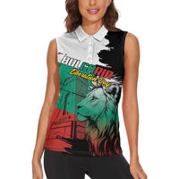 Bulgaria Liberation Day Personalized Women Sleeveless Polo Shirt Bulgarian Lion National Pride Patriotic