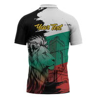 Bulgaria Liberation Day Personalized Zipper Polo Shirt Bulgarian Lion National Pride Patriotic