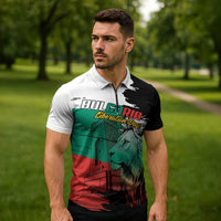 Bulgaria Liberation Day Personalized Zipper Polo Shirt Bulgarian Lion National Pride Patriotic