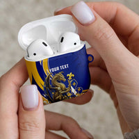 Bosnia and Herzegovina Independence Day Personalized AirPods Case Medieval Dragon Fleur-de-Lis Patriotic
