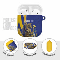 Bosnia and Herzegovina Independence Day Personalized AirPods Case Medieval Dragon Fleur-de-Lis Patriotic