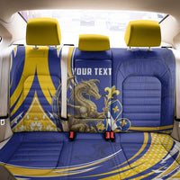 Bosnia and Herzegovina Independence Day Personalized Back Car Seat Cover Medieval Dragon Fleur-de-Lis Patriotic