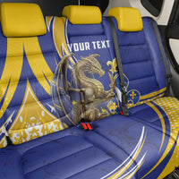 Bosnia and Herzegovina Independence Day Personalized Back Car Seat Cover Medieval Dragon Fleur-de-Lis Patriotic