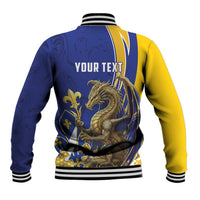 Bosnia and Herzegovina Independence Day Personalized Baseball Jacket Medieval Dragon Fleur-de-Lis Patriotic