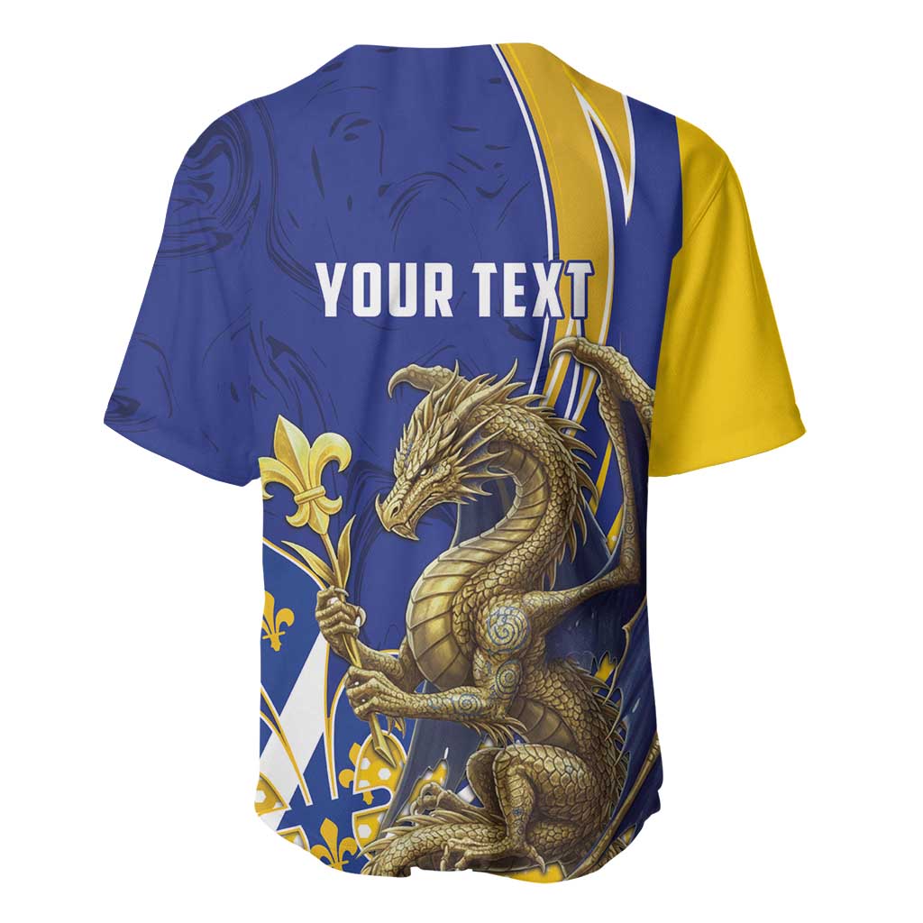 Bosnia and Herzegovina Independence Day Personalized Baseball Jersey Medieval Dragon Fleur-de-Lis Patriotic