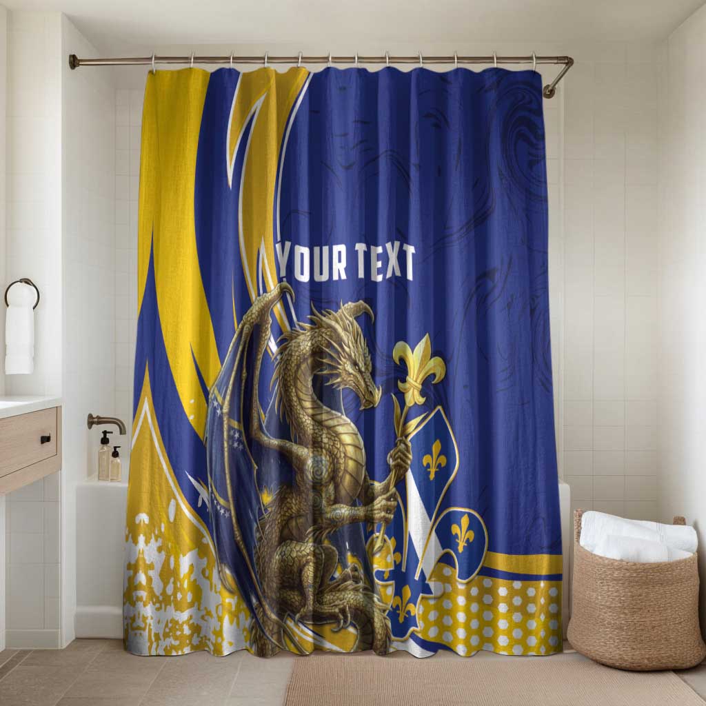 Bosnia and Herzegovina Independence Day Personalized Bathroom Set Medieval Dragon Fleur-de-Lis Patriotic