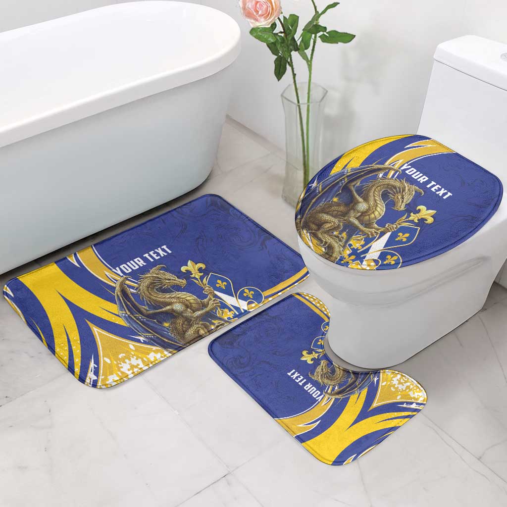 Bosnia and Herzegovina Independence Day Personalized Bathroom Set Medieval Dragon Fleur-de-Lis Patriotic