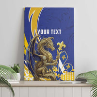 Bosnia and Herzegovina Independence Day Personalized Canvas Wall Art Medieval Dragon Fleur-de-Lis Patriotic