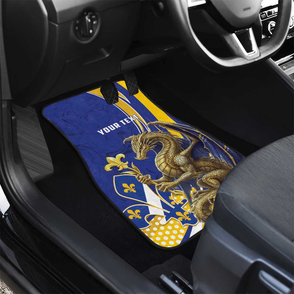 Bosnia and Herzegovina Independence Day Personalized Car Mats Medieval Dragon Fleur-de-Lis Patriotic
