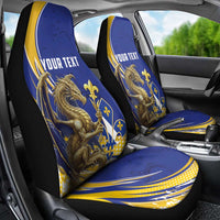 Bosnia and Herzegovina Independence Day Personalized Car Seat Cover Medieval Dragon Fleur-de-Lis Patriotic