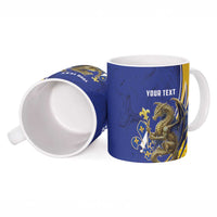 Bosnia and Herzegovina Independence Day Personalized Ceramic Mug Medieval Dragon Fleur-de-Lis Patriotic