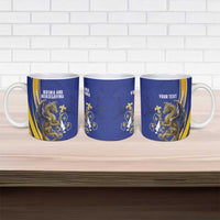 Bosnia and Herzegovina Independence Day Personalized Ceramic Mug Medieval Dragon Fleur-de-Lis Patriotic