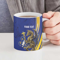 Bosnia and Herzegovina Independence Day Personalized Ceramic Mug Medieval Dragon Fleur-de-Lis Patriotic
