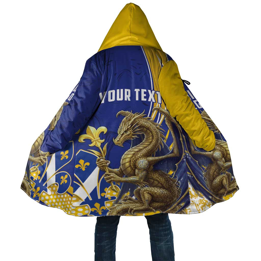 Bosnia and Herzegovina Independence Day Personalized Cloak Medieval Dragon Fleur-de-Lis Patriotic