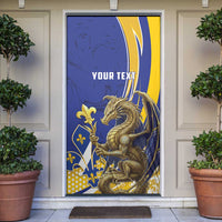 Bosnia and Herzegovina Independence Day Personalized Door Cover Medieval Dragon Fleur-de-Lis Patriotic