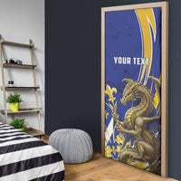 Bosnia and Herzegovina Independence Day Personalized Door Cover Medieval Dragon Fleur-de-Lis Patriotic