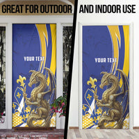 Bosnia and Herzegovina Independence Day Personalized Door Cover Medieval Dragon Fleur-de-Lis Patriotic