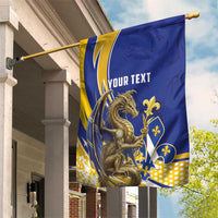 Bosnia and Herzegovina Independence Day Personalized Garden Flag Medieval Dragon Fleur-de-Lis Patriotic