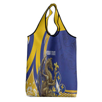 Bosnia and Herzegovina Independence Day Personalized Grocery Bag Medieval Dragon Fleur-de-Lis Patriotic