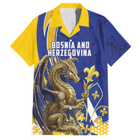 Bosnia and Herzegovina Independence Day Personalized Hawaiian Shirt Medieval Dragon Fleur-de-Lis Patriotic