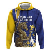 Bosnia and Herzegovina Independence Day Personalized Hoodie Medieval Dragon Fleur-de-Lis Patriotic