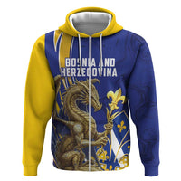 Bosnia and Herzegovina Independence Day Personalized Hoodie Medieval Dragon Fleur-de-Lis Patriotic