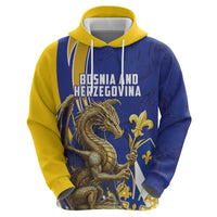 Bosnia and Herzegovina Independence Day Personalized Hoodie Medieval Dragon Fleur-de-Lis Patriotic