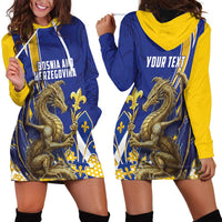 Bosnia and Herzegovina Independence Day Personalized Hoodie Dress Medieval Dragon Fleur-de-Lis Patriotic
