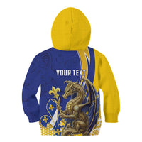 Bosnia and Herzegovina Independence Day Personalized Kid Hoodie Medieval Dragon Fleur-de-Lis Patriotic