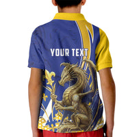 Bosnia and Herzegovina Independence Day Personalized Kid Polo Shirt Medieval Dragon Fleur-de-Lis Patriotic