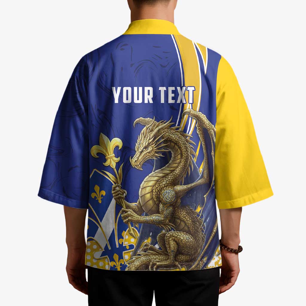 Bosnia and Herzegovina Independence Day Personalized Kimono Medieval Dragon Fleur-de-Lis Patriotic