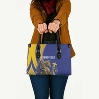 Bosnia and Herzegovina Independence Day Personalized Leather Bag Medieval Dragon Fleur-de-Lis Patriotic