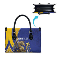 Bosnia and Herzegovina Independence Day Personalized Leather Bag Medieval Dragon Fleur-de-Lis Patriotic