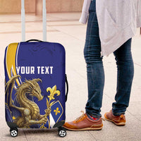 Bosnia and Herzegovina Independence Day Personalized Luggage Cover Medieval Dragon Fleur-de-Lis Patriotic