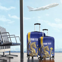 Bosnia and Herzegovina Independence Day Personalized Luggage Cover Medieval Dragon Fleur-de-Lis Patriotic